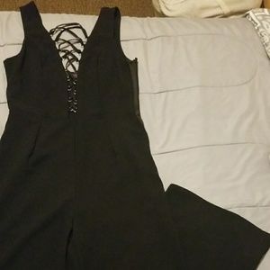 Black Strappy Front Jumper